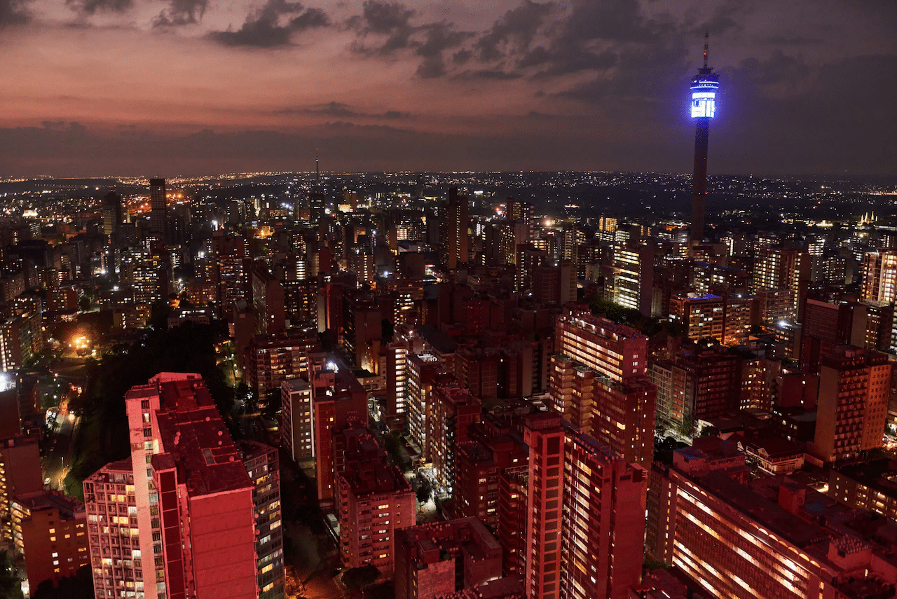 Johannesburg CBD at night